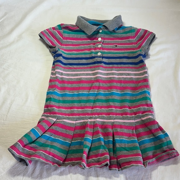 Tommy Hilfiger - Multicolor Striped Short sleeve Polo Dress - Picture 1 of 3